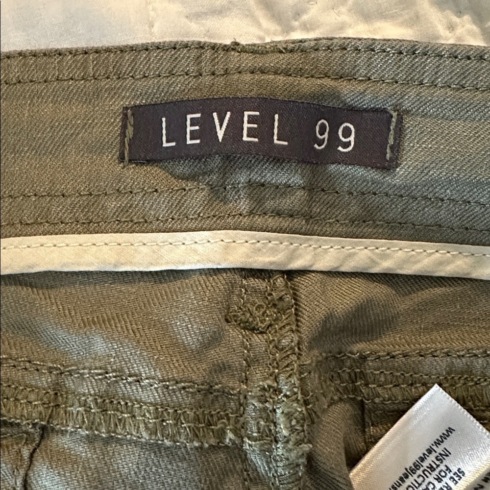 Level 99 Like New Linen Daryl’s Cargo Pants Women's Olive Jeans 29 - Picture 10 of 11